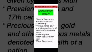 International trade theory mercantilism theory shortsviral commerce [upl. by Julia414]