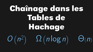 Introduction au chaînage dans les tables de hachage [upl. by Bowers]