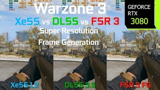 Call of Duty Warzone 3 FSR 3 Frame Generation Update  RTX 3080 1440p XeSS 12 vs DLSS 35 vs FSR 3 [upl. by Ahsiaa]