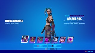 HOW TO GET ARCANE JINX SKIN IN FORTNITE [upl. by Borman638]