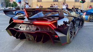 Lamborghini VENENO Roadster  DRIVING CRAZY EXHAUST sound amp revs 1 of 9 in the world [upl. by Husch971]