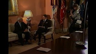 President Reagans Interview on Barry Goldwater on March 28 1984 [upl. by Akoyn]