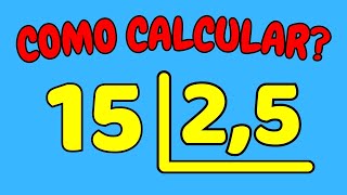 COMO CALCULAR 15 DIVIDIDO POR 25 Dividir 15 por 25 – Divisão com números decimais [upl. by Selig]