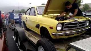 Datsun 1200 13B Turbo shakes the trailer [upl. by Imnubulo]