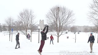 Snow day in Blacksburg  Virginia Tech [upl. by Mackenie]