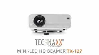 TECHNAXX MINILED HD BEAMER TX127 DEUTSCH [upl. by Morville]