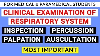 RESPIRATORY SYSTEM EXAMINATION  CLINICAL LAB  PHYSIOLOGY PRACTICALS [upl. by Naamana672]