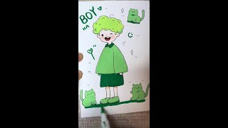 The green boys you want come to acrylic marker healing graffiti stick figure handpainted  DO [upl. by Lednek]