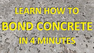 How to bond new concrete to old concrete [upl. by Elad]