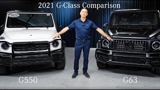 2021 G 550 Compared to The 2021 AMG® G 63 from MercedesBenz of Scottsdale [upl. by Aelram]