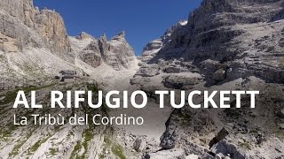 Sulle Dolomiti di Brenta al Rifugio Tuckett con il drone [upl. by Ihtraa304]