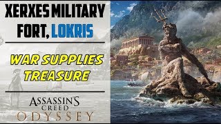 Xerxes Military Fort Lokris  War Supplies and Treasure Location  AC ODYSSEY [upl. by Micheal]