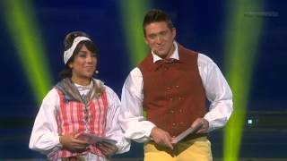 Eurovisionöppning med Petra Mede Danny och Gina Melodifestivalen 2013 [upl. by Aem731]