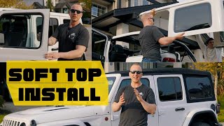 Soft Top InstallRemoval  How To  2023 Jeep Wrangler [upl. by Bhayani]