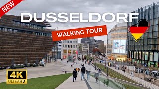 🇩🇪 DÜSSELDORF GERMANY FEBRUARY 2024 WALKING TOUR 4K ULTRA HD60FPS [upl. by Arabrab]