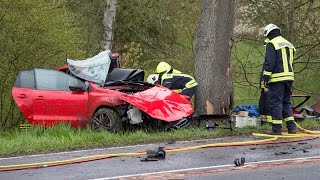 21Jähriger stirbt bei Unfall  Bedheim 230416 [upl. by Initof685]