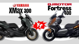 Yamaha XMAX vs QJ Motor Fortress 400  Side by Side Comparison  Specs amp Price  2024 [upl. by Ileek382]