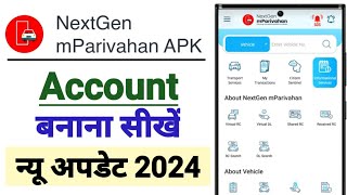 How to Create Parivahan Account 2024  Mparivahan app kaise use kare [upl. by Jorgenson]