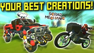 YOUR BEST BUILDS Transforming Motorbike  Scrap Mechanic Gameplay [upl. by Lunt710]