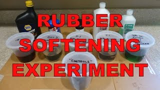 Rubber Softening Experiment  Wintergreen Oil Brake Fluid ATF amp More [upl. by Alak124]