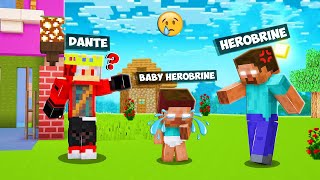 Herobrine is Angry on Baby Herobrine in Minecraft [upl. by Pilihp]