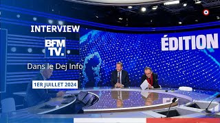 Médias BFM TV 1er juillet 2024 [upl. by Aleinad]