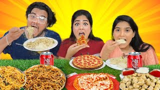 Chowmein Momos amp Pizza eating challenge 🔥🤤  Chinese food challenge  Nilanjana Dhar  Situ [upl. by Launamme]