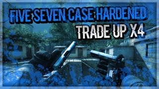 CSGO  FiveSeveN  Case Hardened  Trade Up Contract  4 Attempts [upl. by Nosniv]