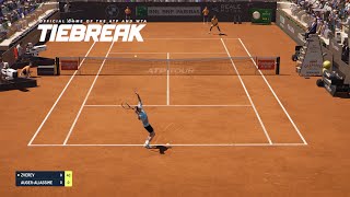 TIEBREAK  Alexander Zverev Vs Felix Auger Aliassime I Rome Masters I Expert Difficulty PS5 [upl. by Nodnrb]