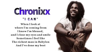 Chronixx  quotI Canquot Lyric video [upl. by Hillyer459]