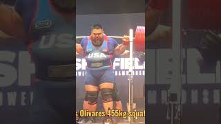 Jesus Olivares 455kg squat Sheffield IPF POWER LIFTIBG 25th March 2023 [upl. by Ansley]