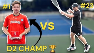 1 vs 23 in D2 Tennis  Columbus State v Flager College 🔥  UTR 12 [upl. by Boorman]