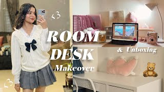 Unboxing amp room desk makeover unboxing supplies amp stationeries🧸💌 [upl. by Clerissa]