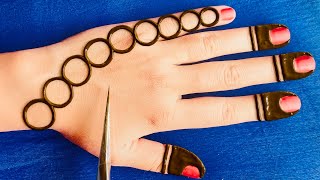 Easy Trick Beautiful Stylish Back Hand Arabic Mehndi DesignJewellery Mehandi Design Simple Henna [upl. by Hurwitz]