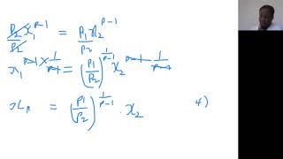 Consumer Problem  Deriving Marshallian demand function from CES function [upl. by O'Dell]