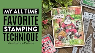 My All Time FAVORITE Stamping Technique  Tim Holtz Stampers Anonymous Christmas 2024 [upl. by Rehpitsirhc]