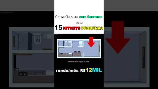 Projeto de 15 KITNETS pequenas 25m² kitnet investimentos [upl. by Analem]