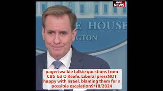 Exploding pagerwalkie talkie questions liberal press blame Israel escalation in the region [upl. by Ephram]