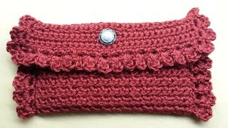 How to Crochet a Wallet  Red Wallet [upl. by Ronaele]