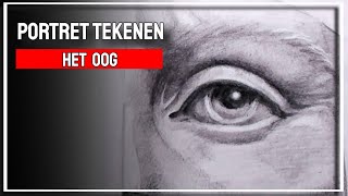 Hoe teken je een Oog  Portret tekenen met houtskool [upl. by Blainey383]