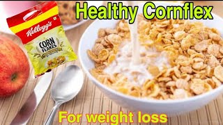 Healthy breakfast for weight lossRight way to eat kelloggs corn flakes Cornflakes on milk [upl. by Collum979]