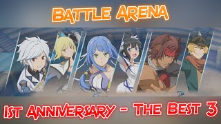 DanMachi Battle Chronicle  The Best 3 Units For Battle Arena 1st Anniversary Edition [upl. by Wier]