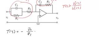 ME 340 Example  Finding the Transfer Function of an OPAmp Circuit 2 [upl. by Verras]