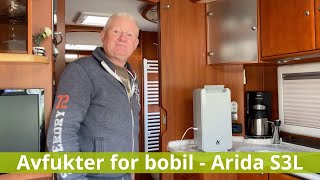 Hvordan holde bobil tørr Arida S3L Perfekt avfukter for bobil og campingvogn Unngå kondens amp fukt [upl. by Agemo311]