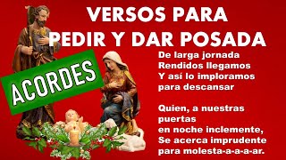 VERSOS PARA PEDIR POSADALETRA Y ACORDES [upl. by Chun]