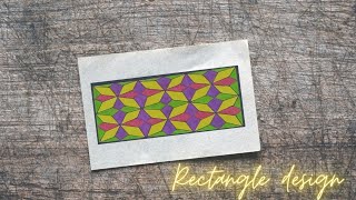 Rectangle design drawingTessellation artArtampbeyond [upl. by Adham238]