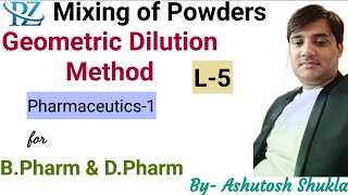 Mixing of PowdersGeometric Dilution MethodPharmaceutics1 [upl. by Woothen100]