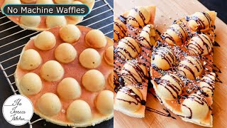 Waffle Recipe No Machine amp Sandwich Maker1st Time On YouTube with this UtensilThe Terrace Kitchen [upl. by Donela203]