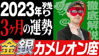 【ゲッターズ飯田】2023年残り3ヶ月の運勢を占う！【金のカメレオン座・銀のカメレオン座】五星三心占い [upl. by Drofub]