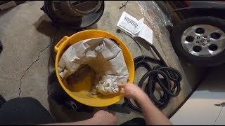 Shop Vac Bag Completely Full and Filter Clogged [upl. by Brandice]